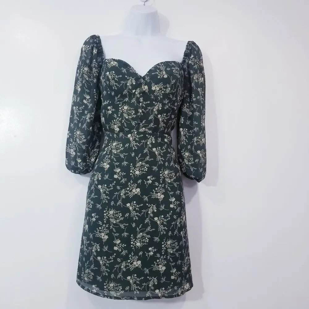 showpo green mini dress Showpo Hayami Mini Wrap Dress Green Size 16